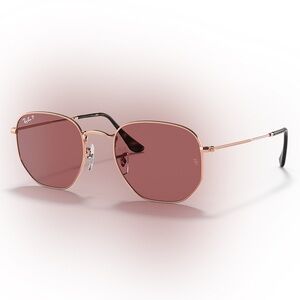Ray-Ban Rose Gold Frame Sunglasses with Black case